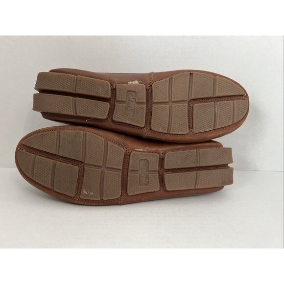 Clarks Markman Way Penny Loafer Shoes Men's 11 M Brown Leather Slip On Driving - Picture 10 of 11